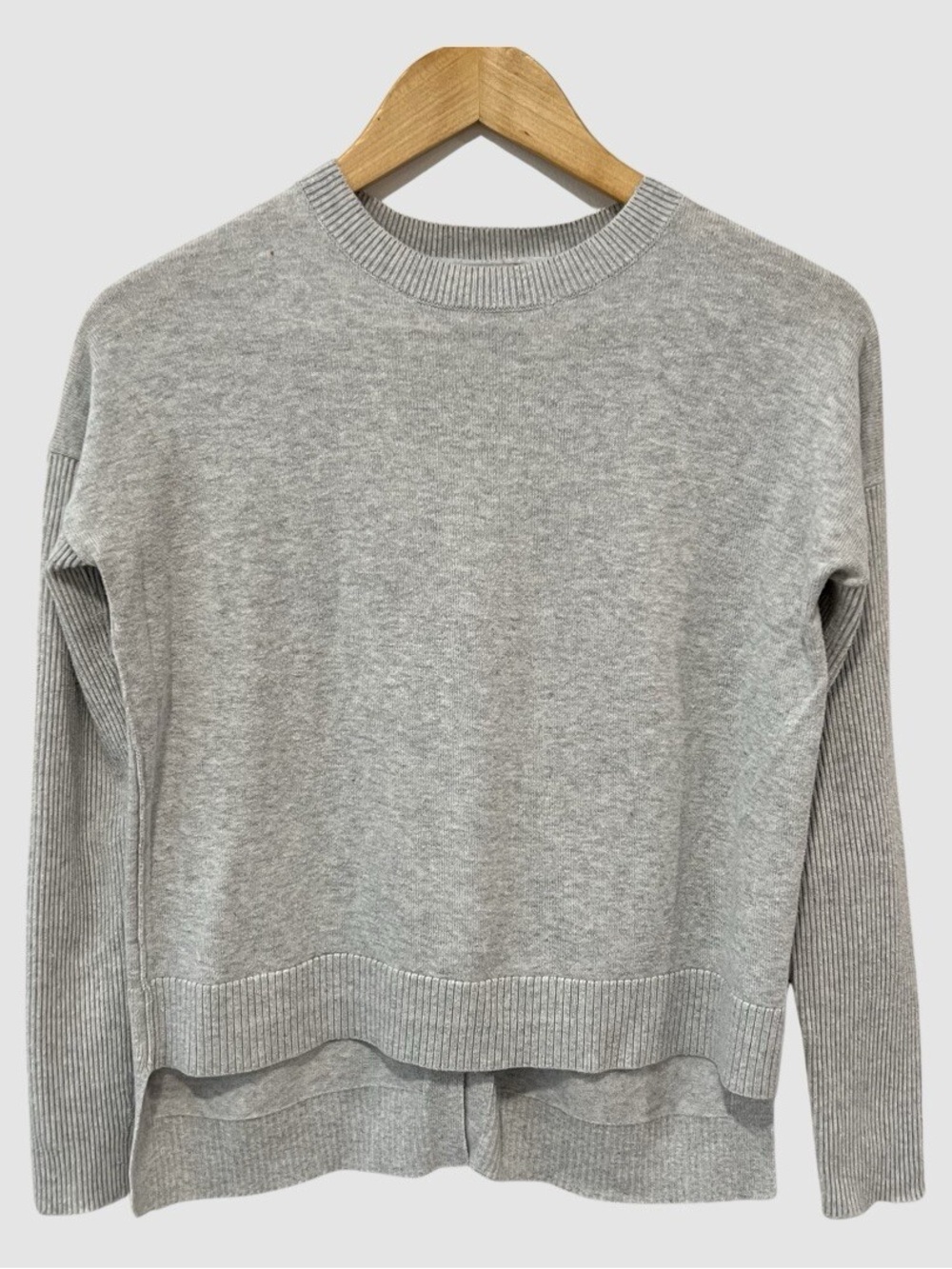 Athleta Light Gray Crewneck Sweater